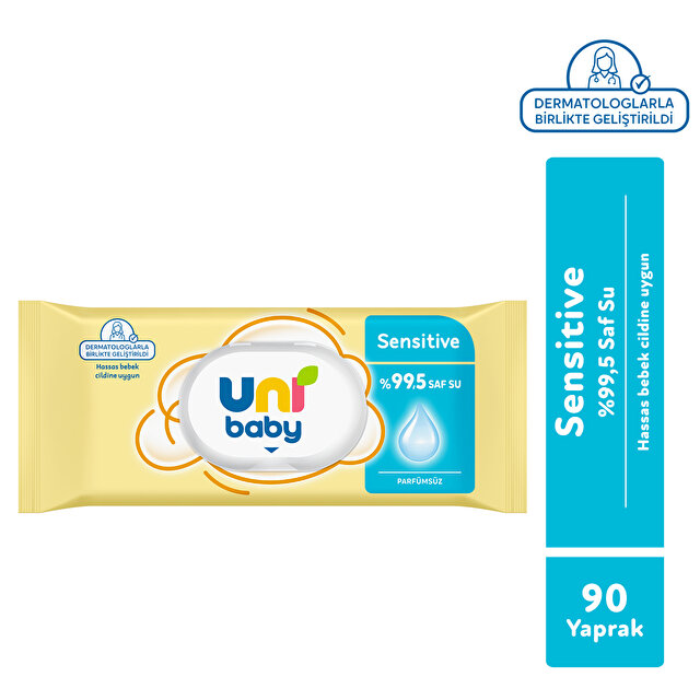 Uni Baby Sensitive Parfümsüz Islak Mendil 90 Yaprak