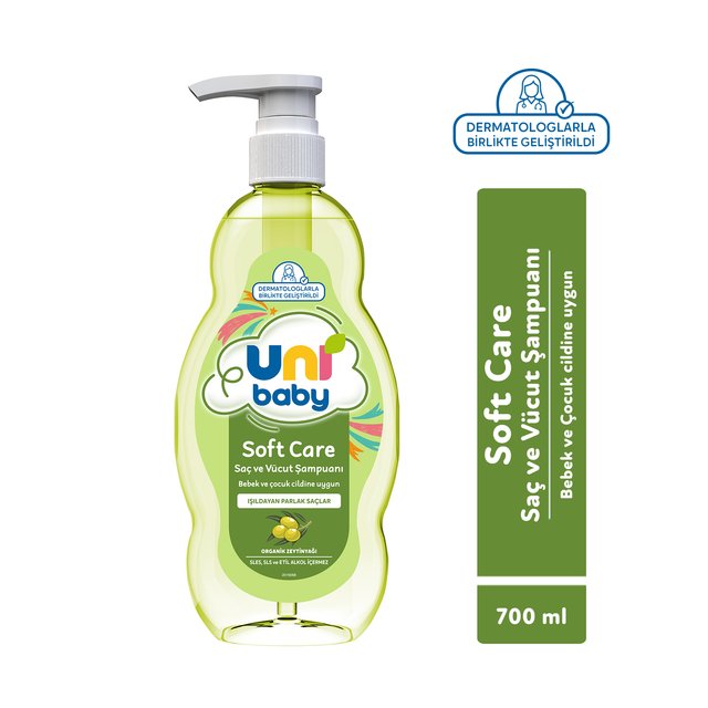 Uni Baby Soft Care Organik Zeytinyağlı Saç Ve Vücut Şampuanı 700 Ml