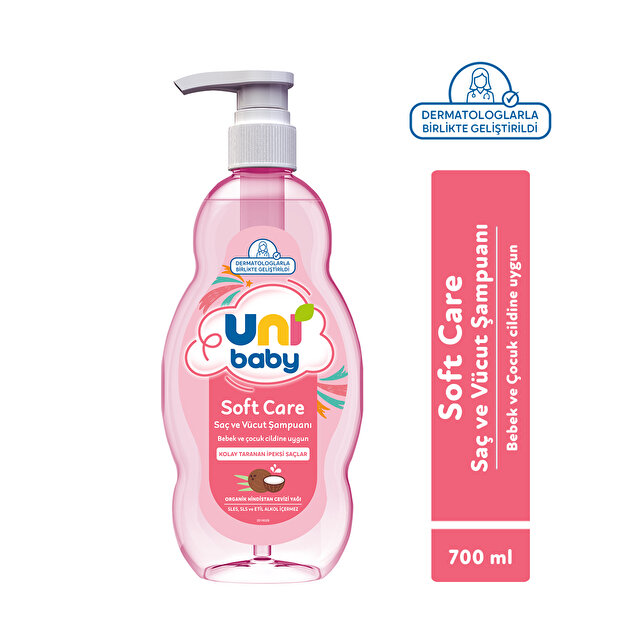 Unibaby Soft Care Organik Hindistan Cevizi Yağlı Saç Ve Vücut Şampuanı 700 Ml