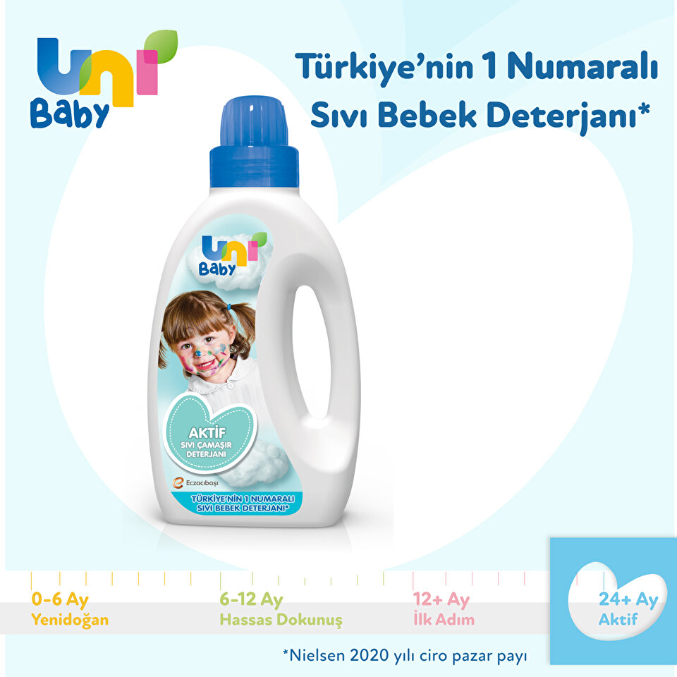 Uni Baby Aktif Sıvı Çamaşır Deterjanı 1500 Ml	 — görsel 5
