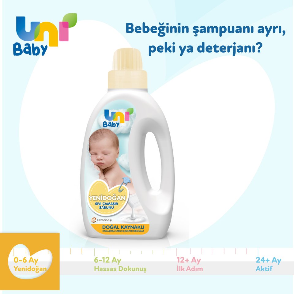 Uni Baby Yenidoğan Sıvı Çamaşır Sabunu 1500 Ml	 — görsel 5